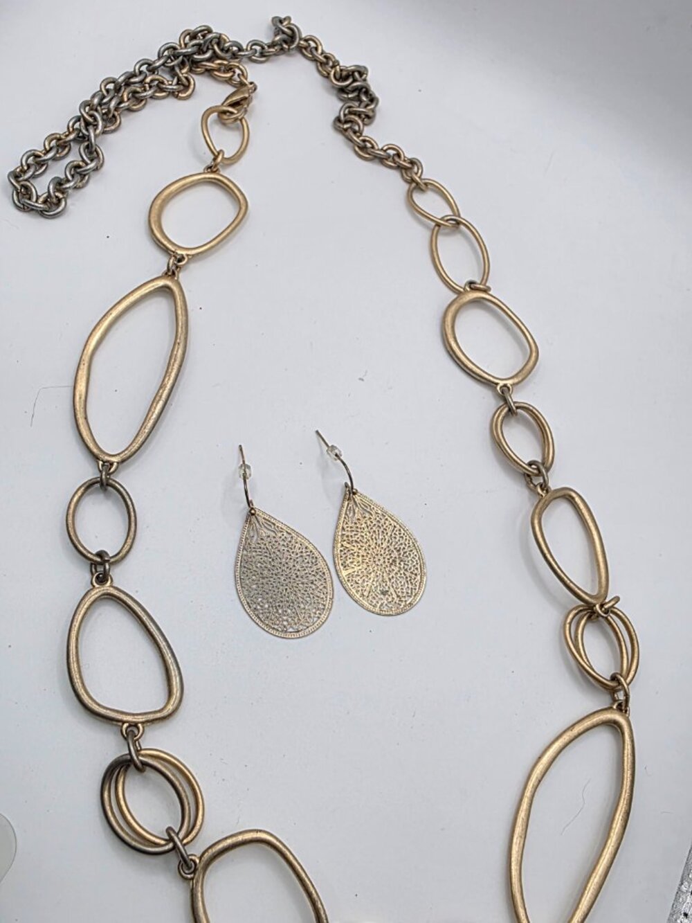 Premier Designs Indulgence Necklace & Filigree Teardrop Earrings Set